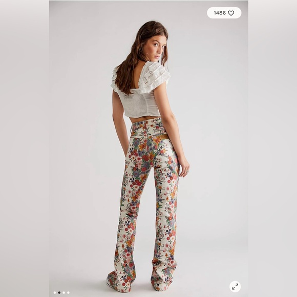 Free People X Wrangler Westward High-Rise Flare Jeans NWOT - Picture 2 of 4